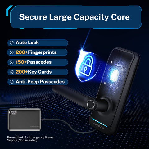 KUCACCI device shows battery alert and easy power options