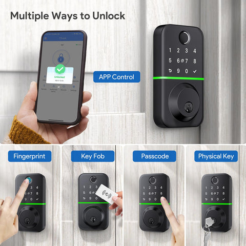 KUCACCI smart lock fingerprint sensor close-up for fast access.
