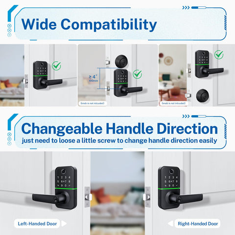KUCACCI installation guide visual for easy DIY door lock replacement.