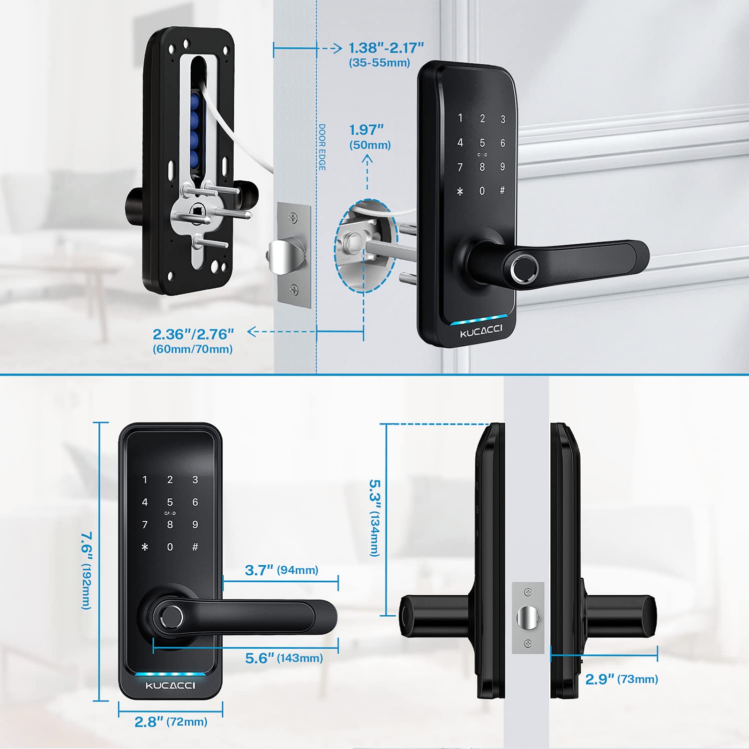 KUCACCI IP66 weatherproof design suitable for outdoor use
