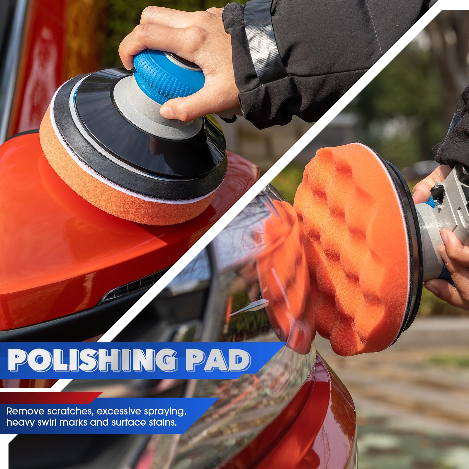 KUIMIT 5in air sander kit in action for automotive and woodworking tasks.