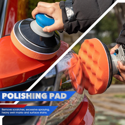 KUIMIT 5in air sander kit in action for automotive and woodworking tasks.