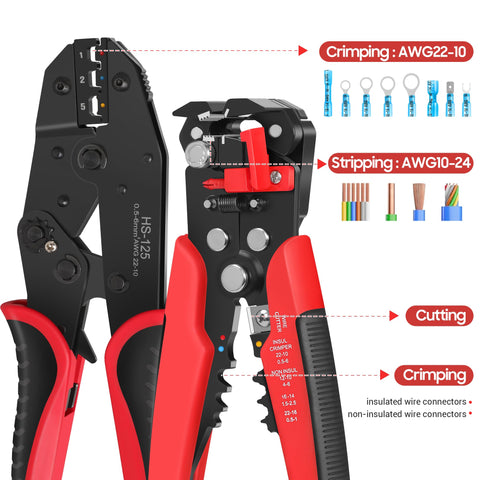 Kuject auto wire stripper in action demonstrates quick, clean insulation removal.