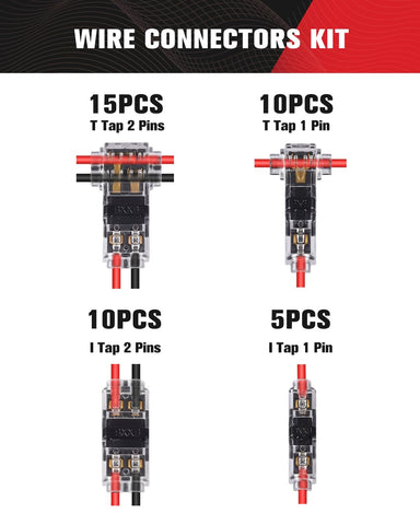 Kuject T-tap connector 3-way enables versatile automotive and LED wiring