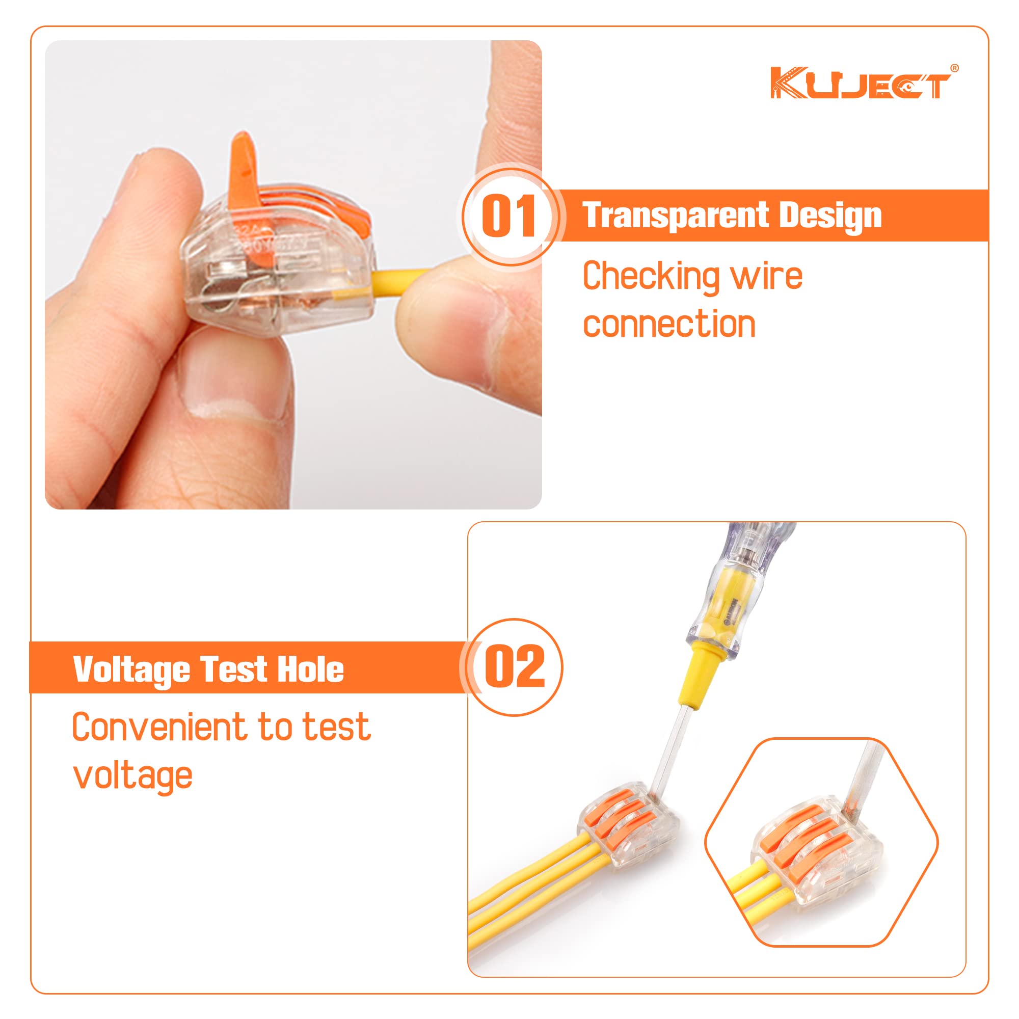 Kuject transparent body lever nut for easy connection inspection