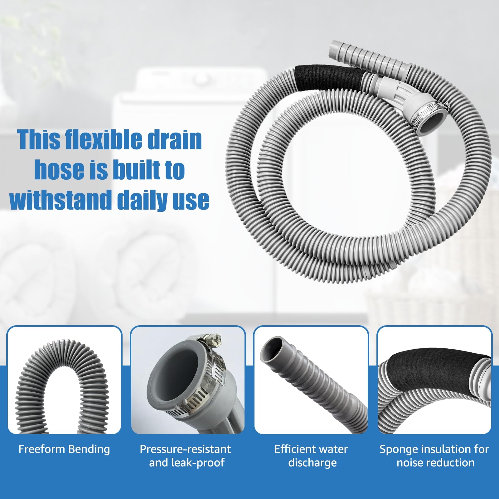 Kukushoo kink-resistant corrugated design resists tangles and blockages.