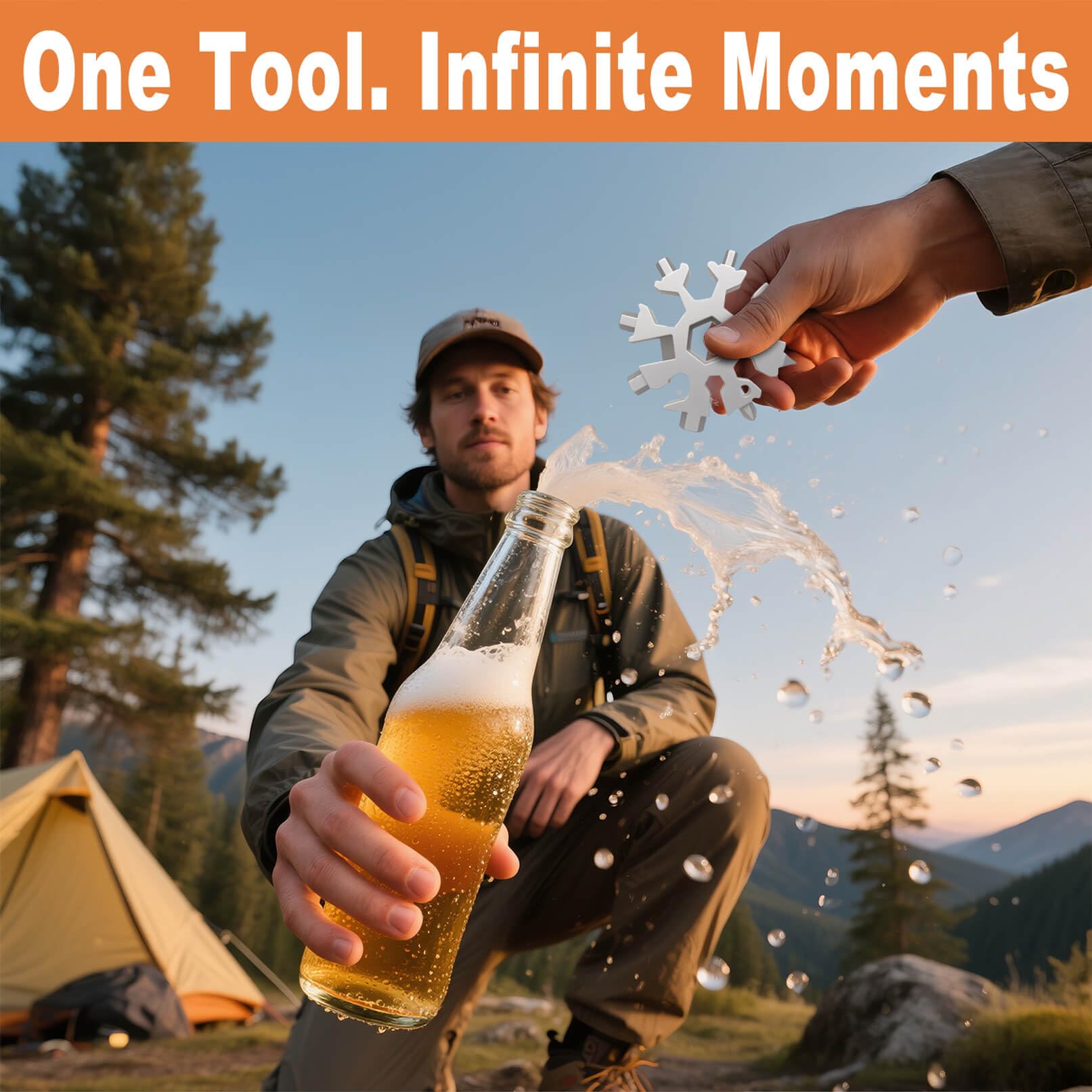 Durable stainless steel construction on KULOLO Snowflake multitool
