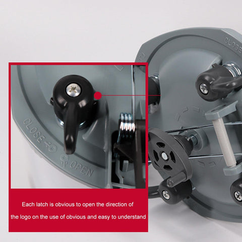 Kumprohu cam clamps offer tool-free installation for quick attachment to paint cans.