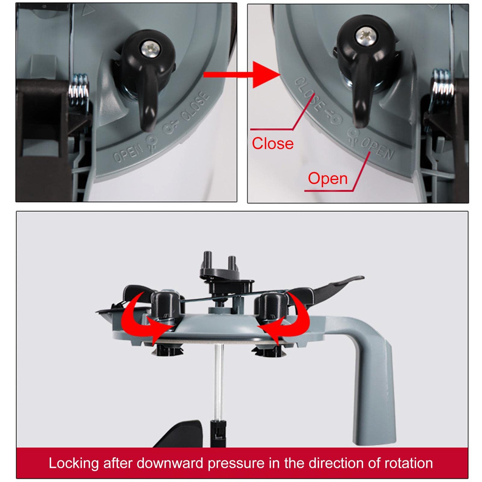 Kumprohu mixing blade integrated lid provides uniform color blending for paints.