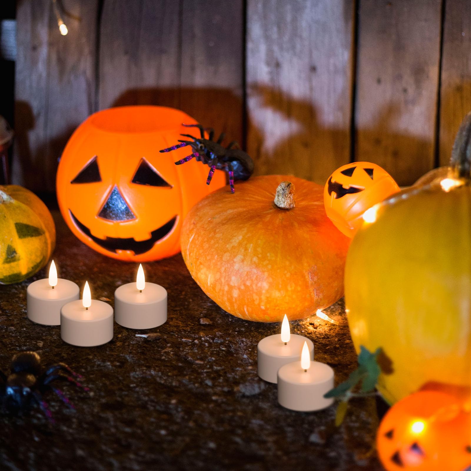 KunSwenn tea lights charging base with USB cable included for easy recharge.
