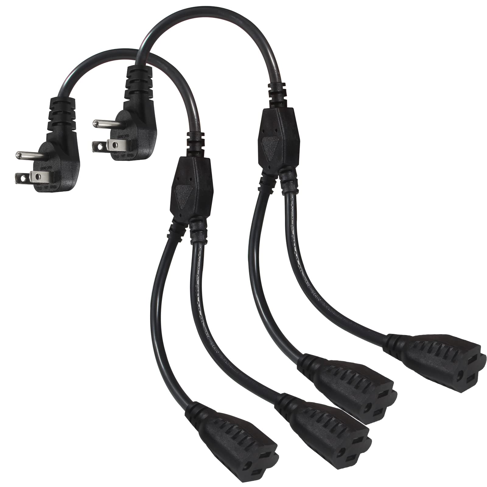 KUNCAN Y-splitter powering two outlets from one wall plug for flexible placement