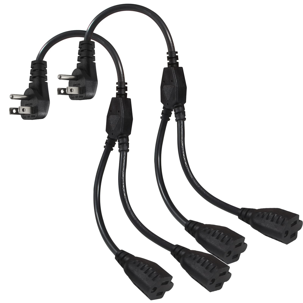 KUNCAN Y-splitter powering two outlets from one wall plug for flexible placement