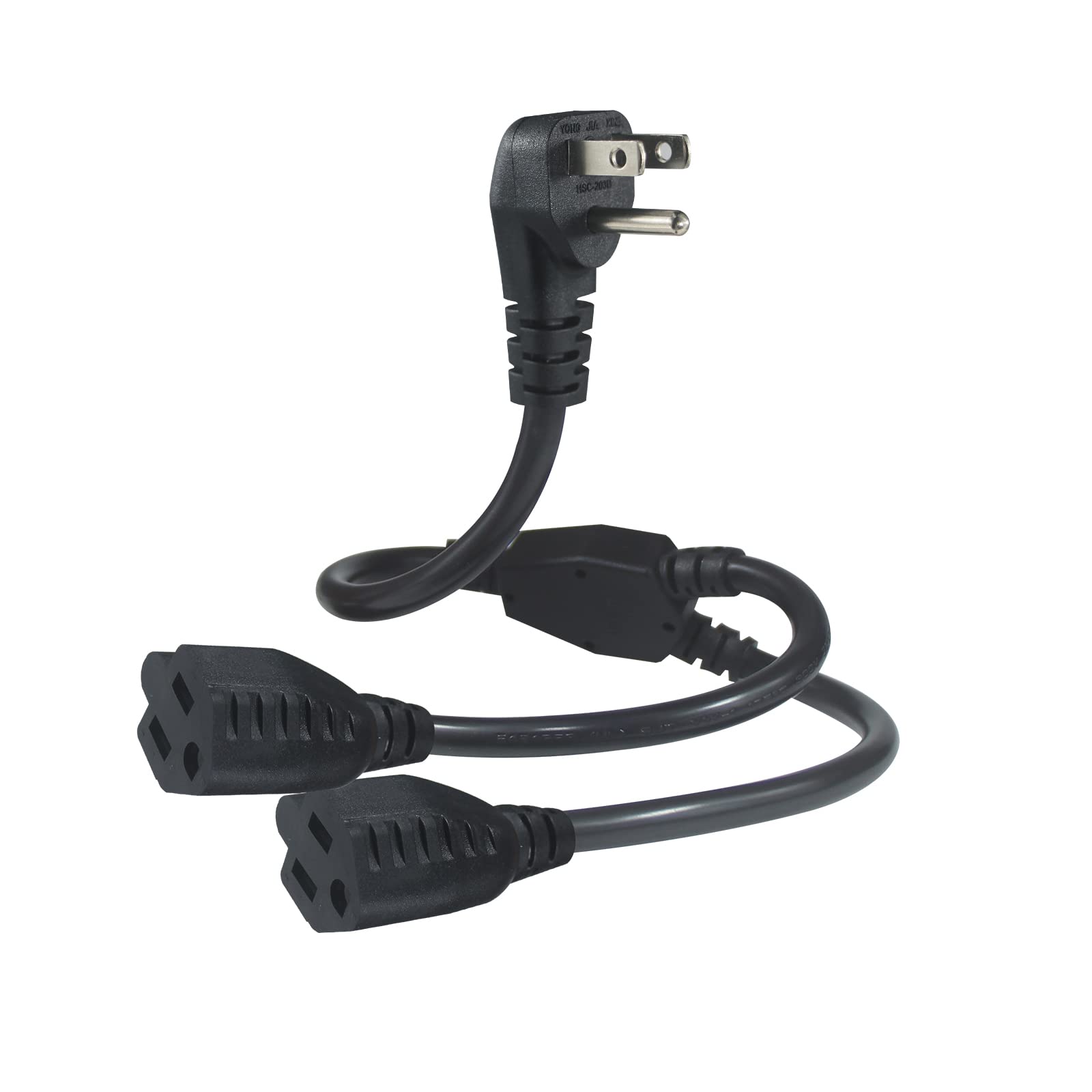 KUNCAN Y-splitter flat-plug side-angle enables flush wall mounting