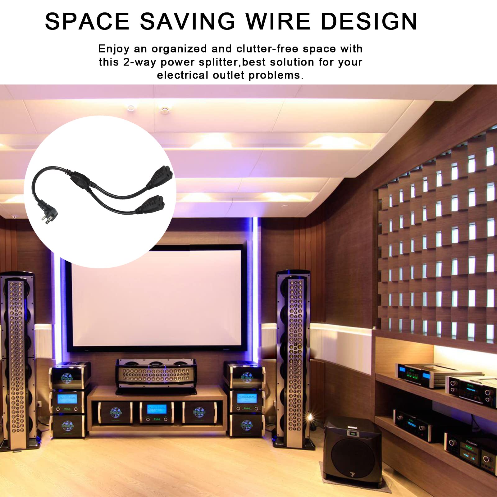 KUNCAN Y-splitter ideal for home office setups and electronics