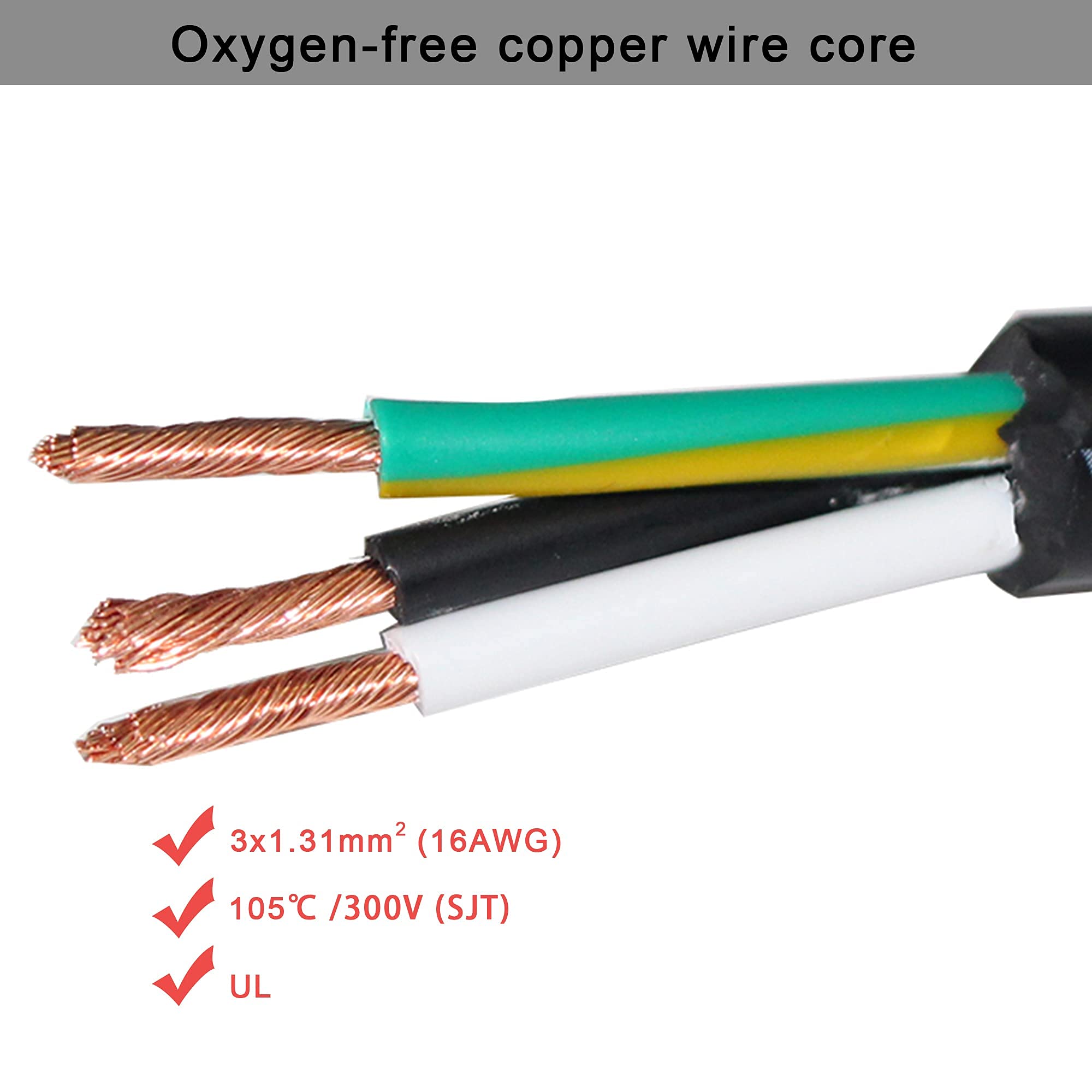 KUNCAN Y-splitter SJT 16AWG cable supports grounded devices