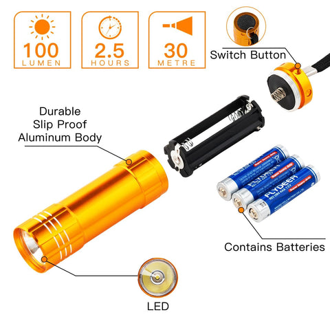 KunHe color-variety mini flashlights for festive gifts and party favors.