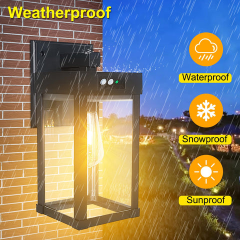 Kuniwa dusk-to-dawn sensor lights auto-activate at night for convenient security.