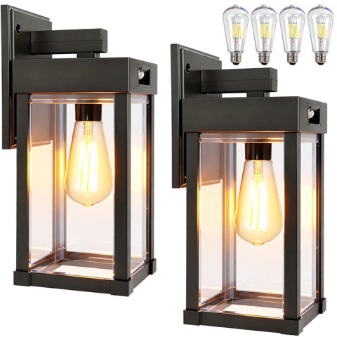 Kuniwa solar wall lights outdoor panel LED provide bright, energy-efficient porch illumination.