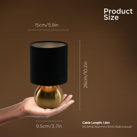 KUNJOULAM bedside lamp highlighting velvet shade for soft, eye-friendly glow.