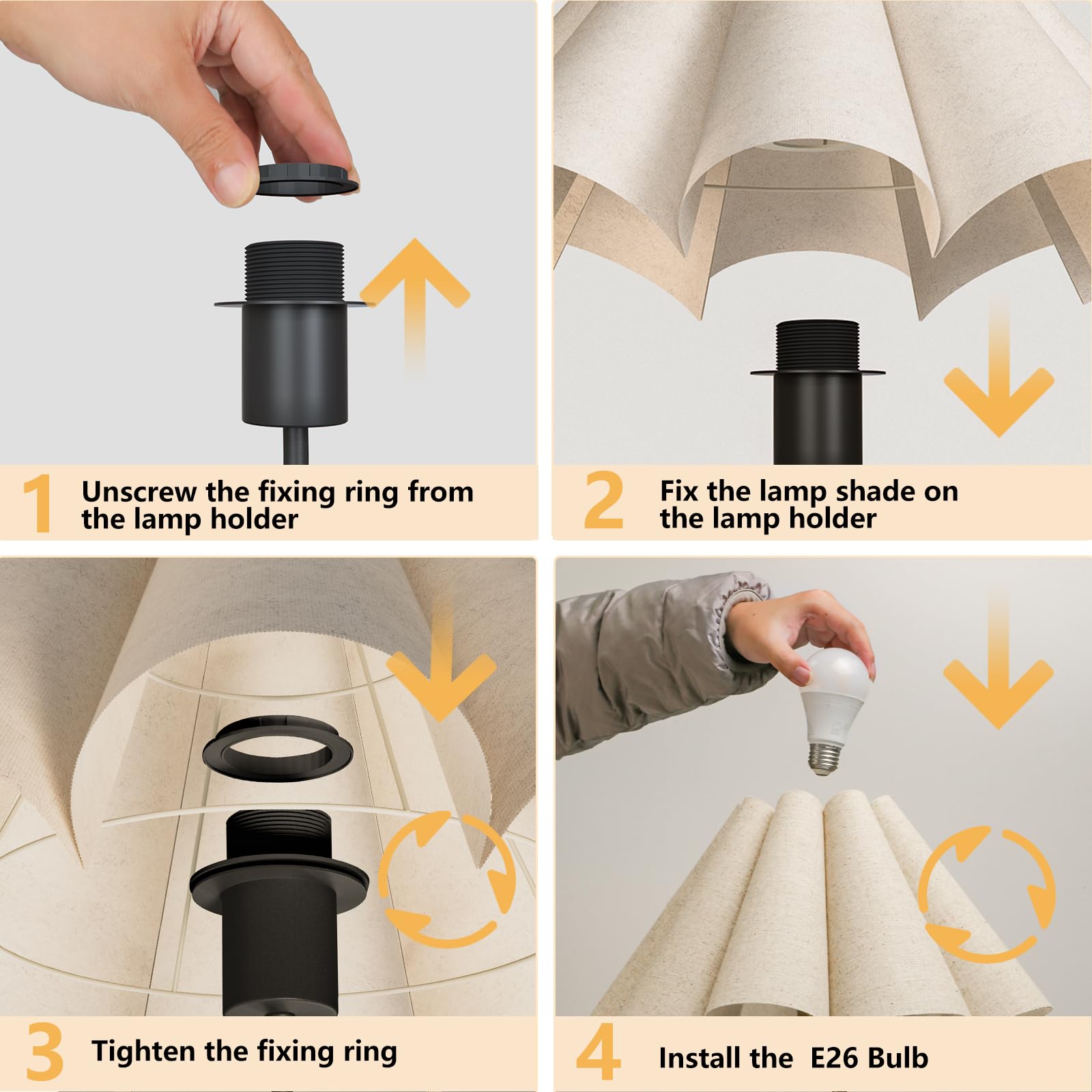 KUNJOULAM table lamp with rope switch for easy operation.