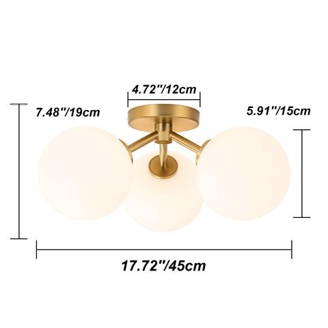 Kunlinzhu electroplated gold finish closeup adds luxe detail to ceiling lighting.