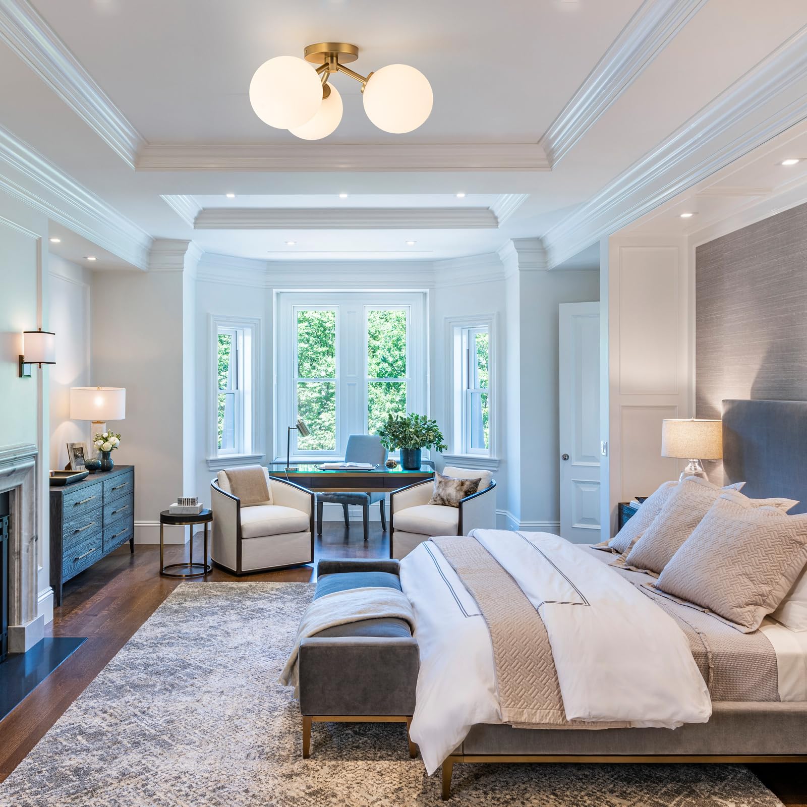 Kunlinzhu kitchen dining room ceiling light provides versatile brightness for tasks and meals.