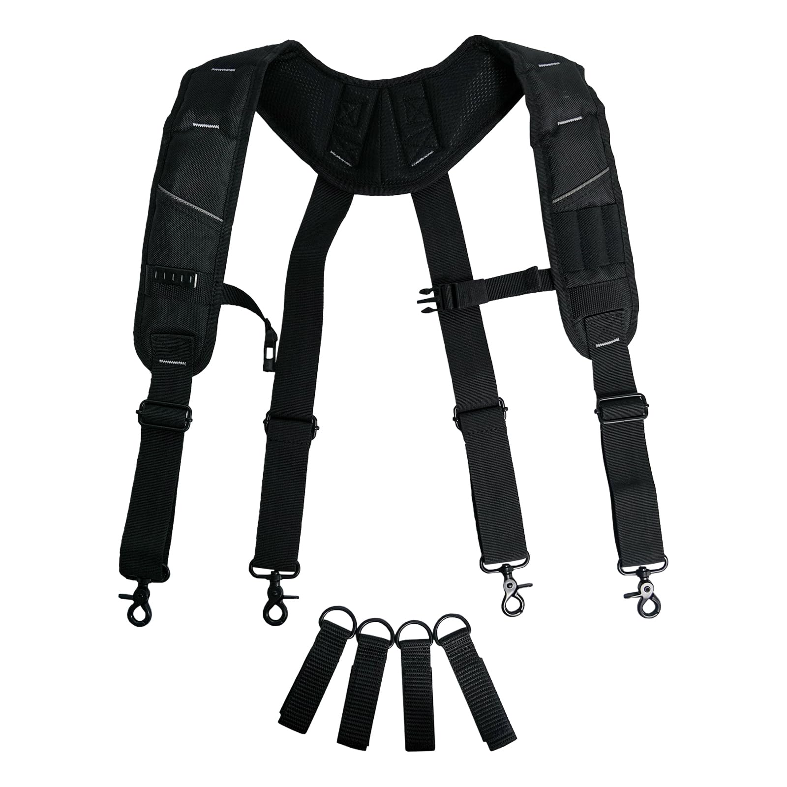 KUNN tool belt suspenders front view with balanced load for all-day comfort