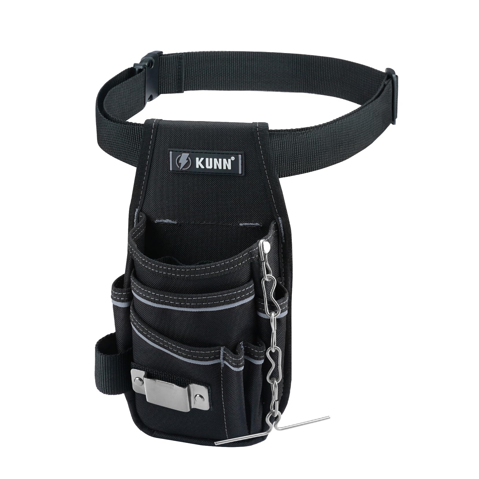 KUNN Tool Pouch main pocket with 7 compartments keeps tools organized on site
