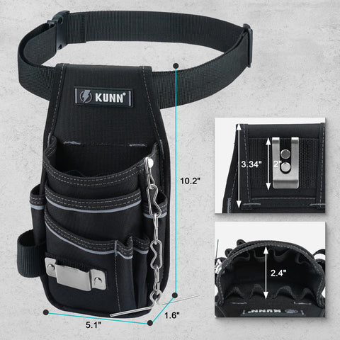 KUNN Tool Pouch tape measure holder keeps measure within reach