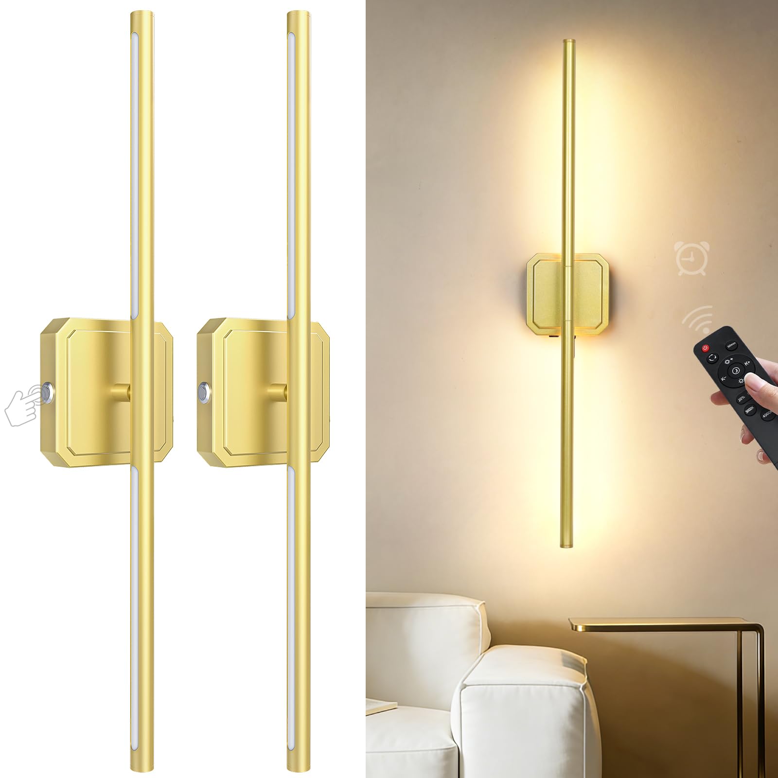 KunruiTAI battery wall sconce front view ideal for hallway ambiance