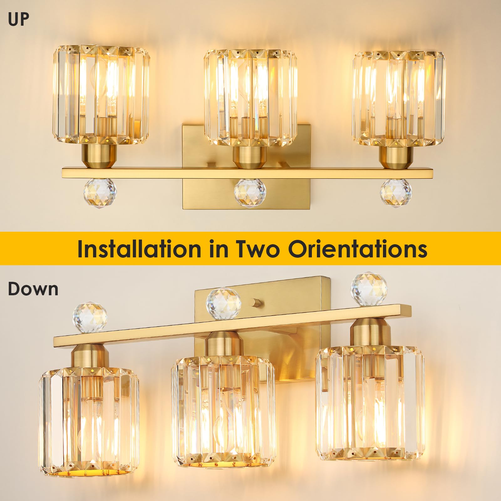 Durable rust-resistant KunruiTAI vanity light suitable for humid bathrooms