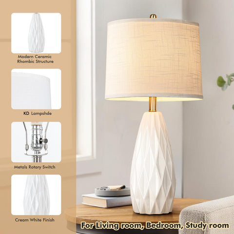 KunruiTAI modern minimalist table lamp suited for nightstands