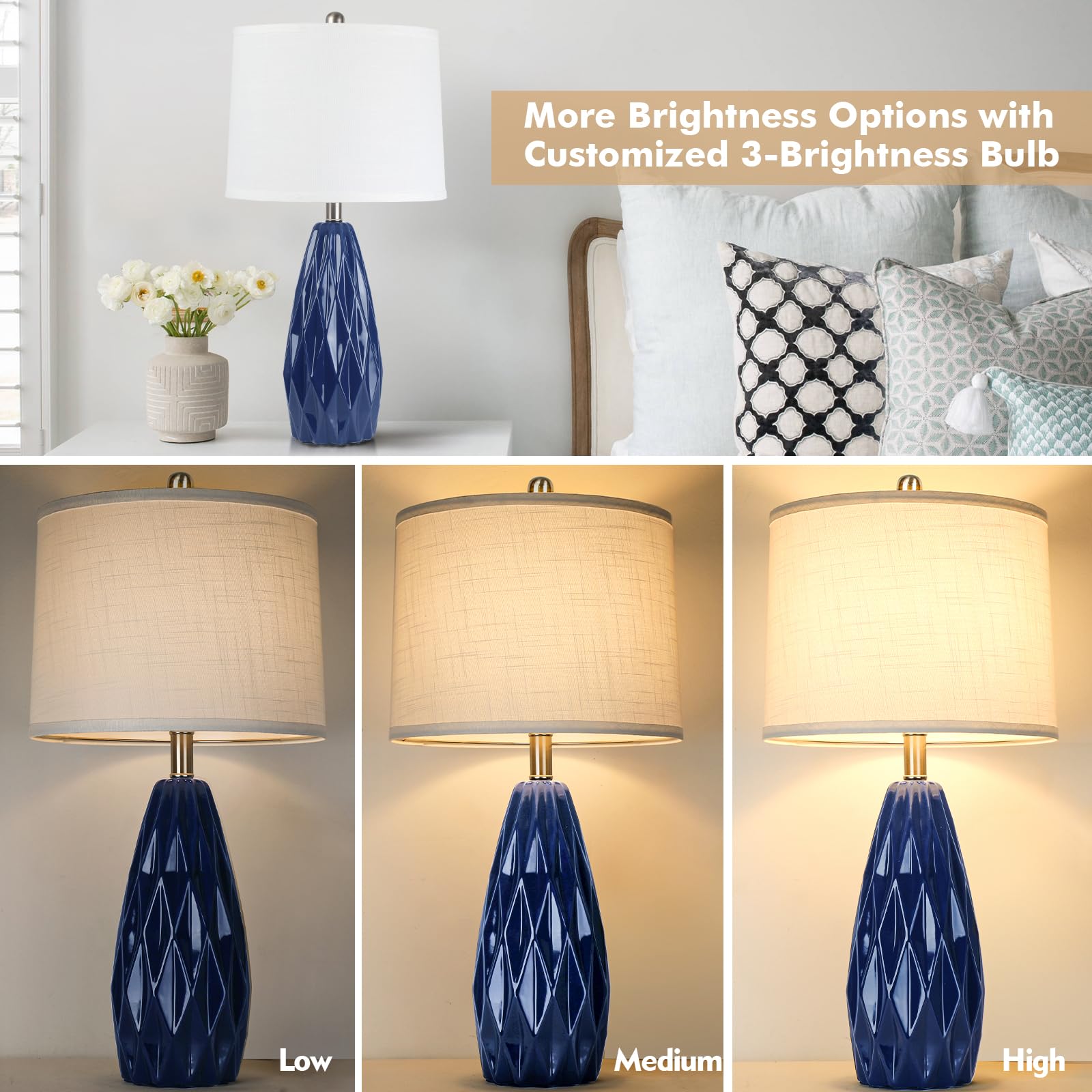 KunruiTAI non-slip base keeps the lamp stable on surfaces.