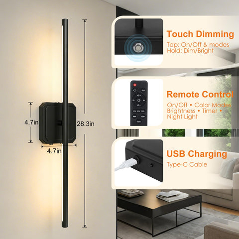 KunruiTAI timer-equipped wall sconce for cozy, timed lighting cues
