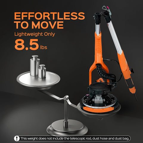 7-speed range 800-1800 RPM adapts to different surfaces