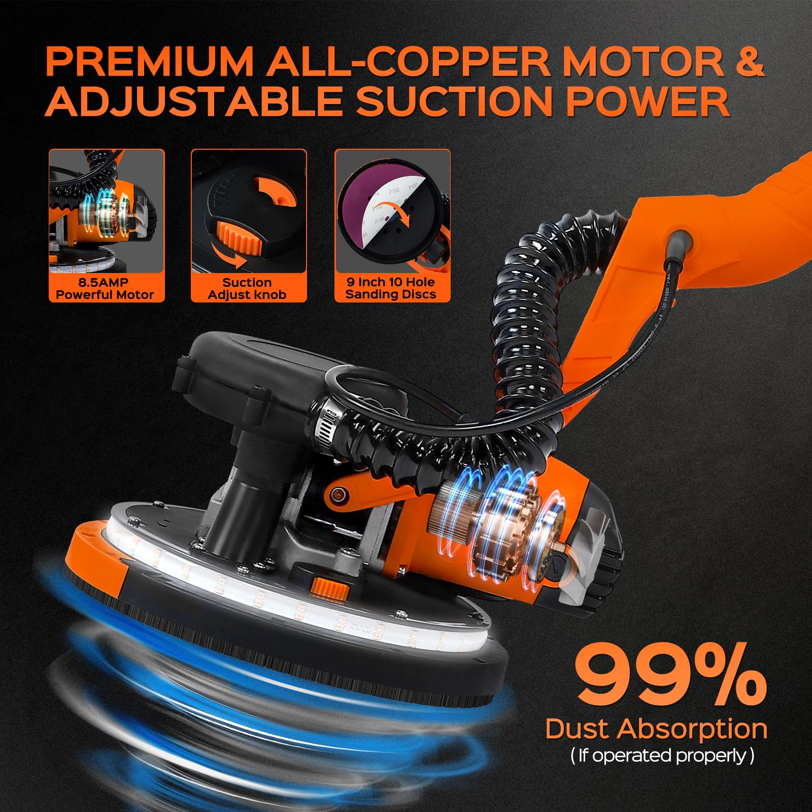 Durable grid sandpaper for longer-lasting sanding sessions with KUPERIA tool
