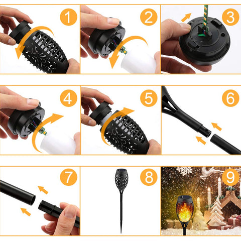 Kurifier outdoor party wedding torches set up along a yard