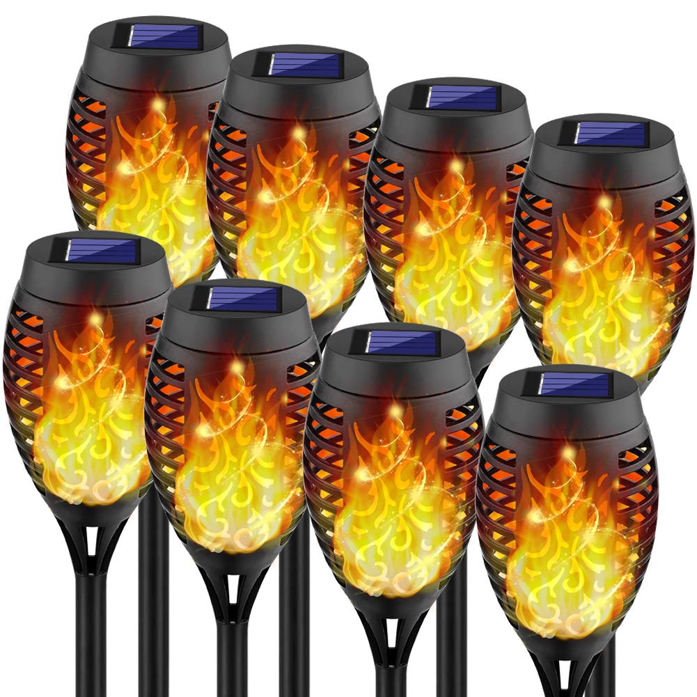 Kurifier solar torch lights flame glow for patio decor