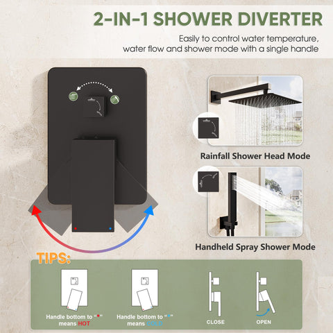 Kurpot 2-in-1 diverter blends rain and handheld modes seamlessly