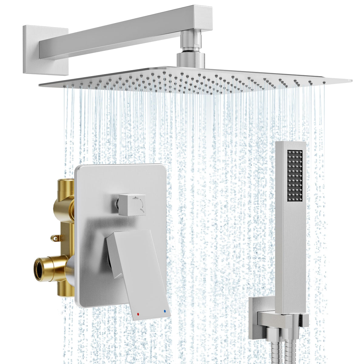 Kurpot 10-inch rainfall shower head for wide, refreshing coverage