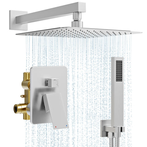 Kurpot 10-inch rainfall shower head for wide, refreshing coverage