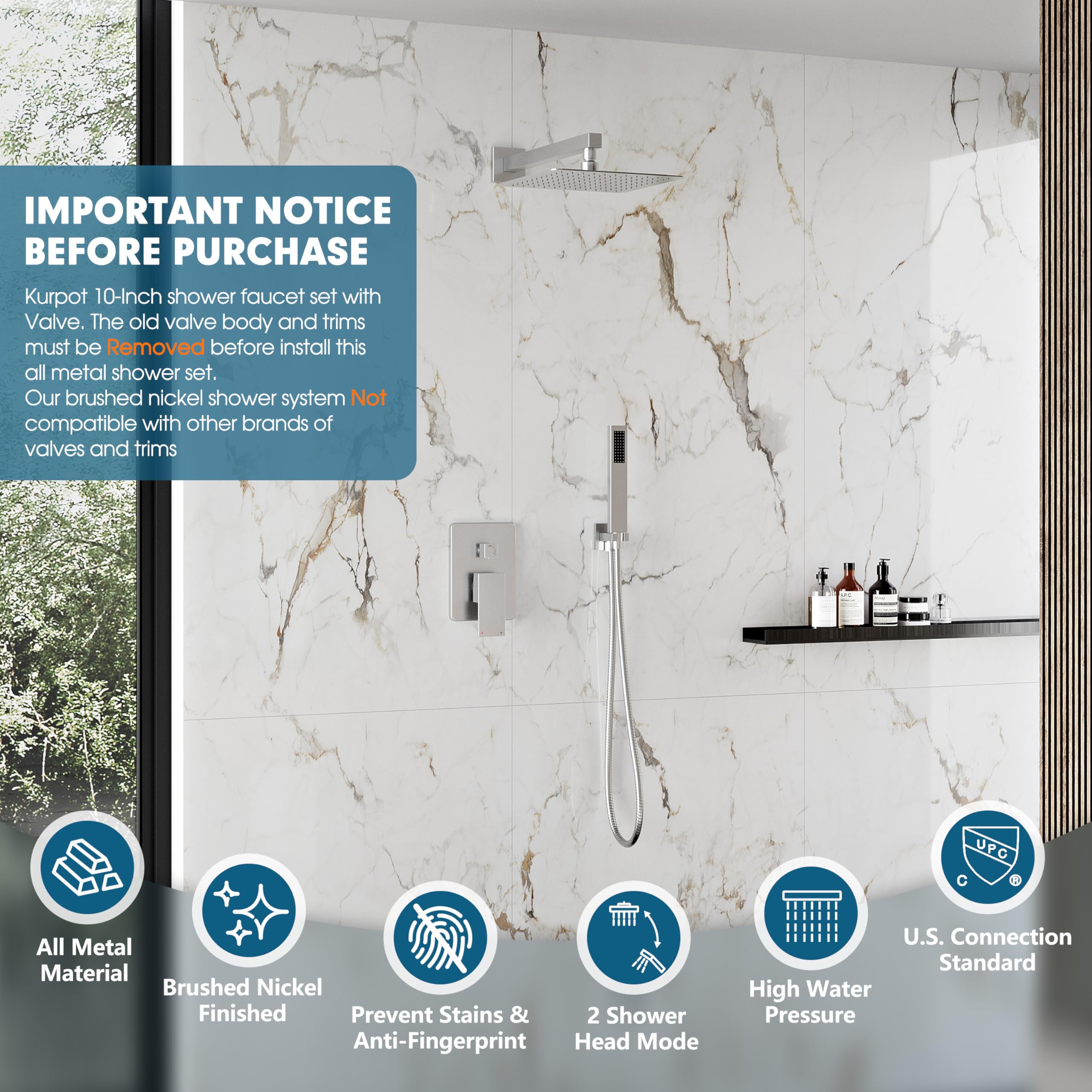 Kurpot handheld spray with a 59-inch hose for flexible cleaning