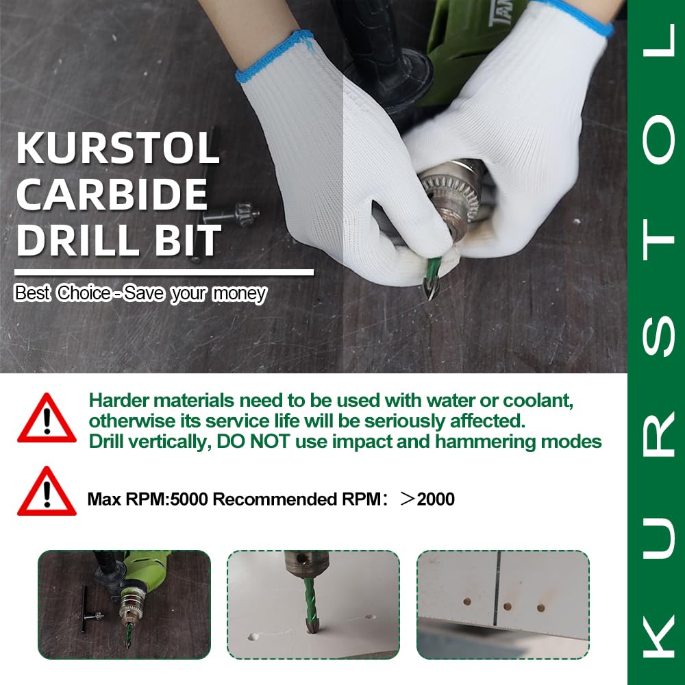 KURSTOL quick-fit shank shown for fast bit changes