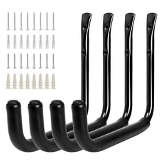 KURUI 10-inch garage hooks mounted on wall for heavy-duty storage