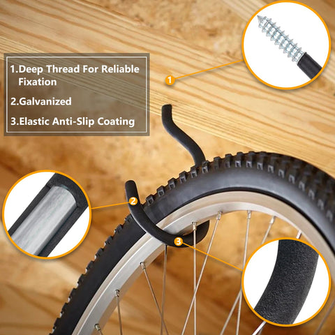 KURUI screw hook system for garage ceiling provides strong, rust-resistant support.