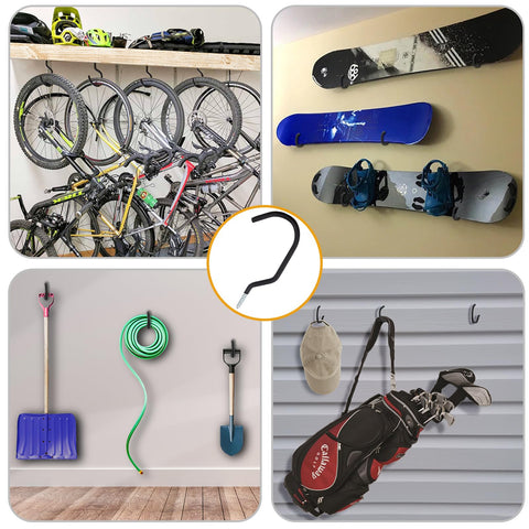 KURUI PVC-coated hook protects bike finish from scratches during handling.
