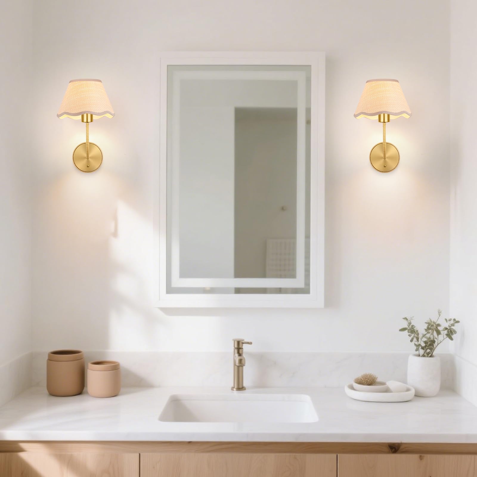 KUSSCO sconce in brass finish adds warm vintage appeal