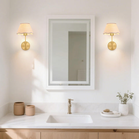 KUSSCO sconce in brass finish adds warm vintage appeal