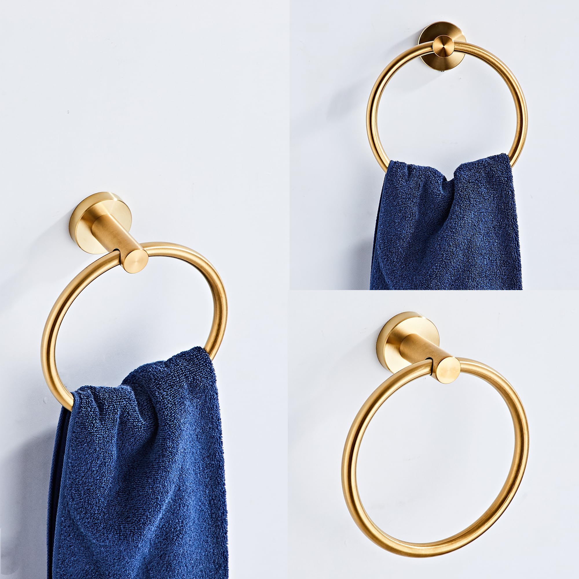 KUUBTH brushed gold robe hooks for organized hanging space