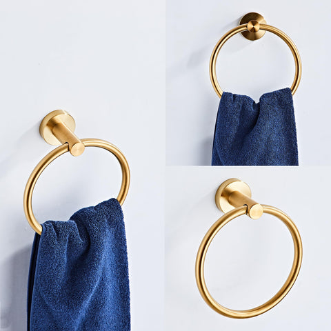 KUUBTH brushed gold robe hooks for organized hanging space